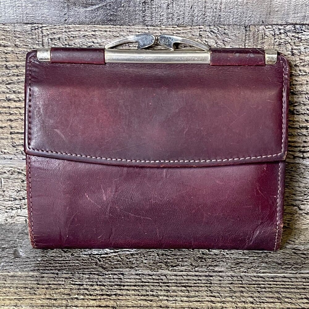 LeBaron Leather Bifold Wallet Venice Calf ID Maroon